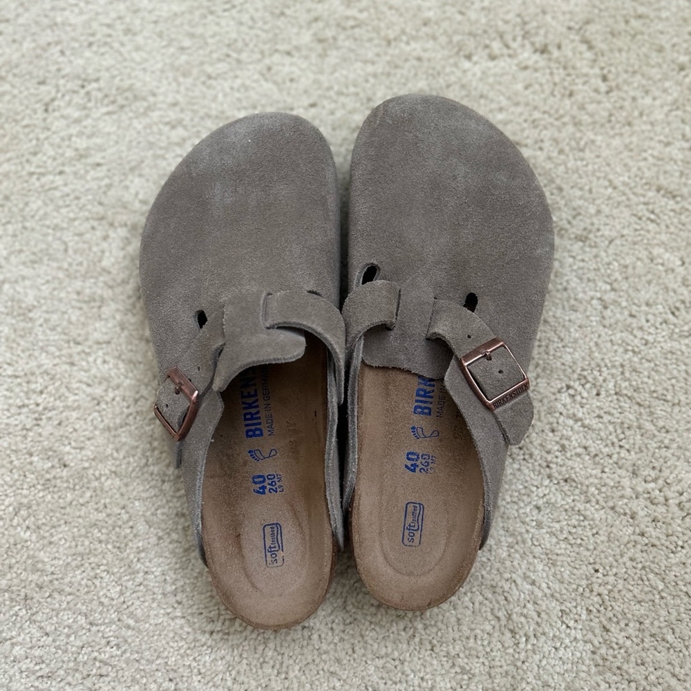 Birkenstock Boston Suede Clogs